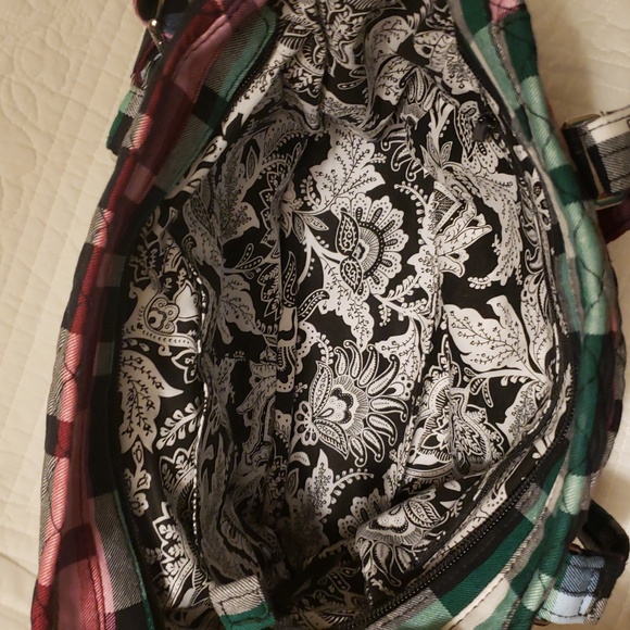 VERA BRADLEY MULTI STRAP SHOULDER BAG in Ribbons Plaid pattern - Picture 3 of 4